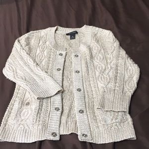 Whbm gorgeous gold sparkle cardigan
